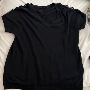 Torrid LATTICE SLEEVE DOLMAN SWEATER